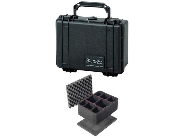 Pelican 1150 Protector Watertight Hard Case, Bundle with Divider Kit, Black