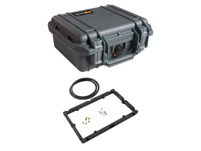 Pelican 1200 Watertight Mini-S Hard Case, with 1200PF Panel Frame Kit, Black