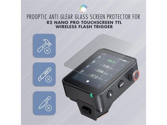 ProOptic Anti Glear Glass Screen Protector for Flashpoint R2 Nano Pro & Godox X3 Pro Wireless Flash Trigger