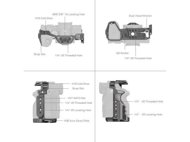 SmallRig HawkLock Quick Release Cage for Sony Alpha 7R V/7 IV/7S III/1/7R IV