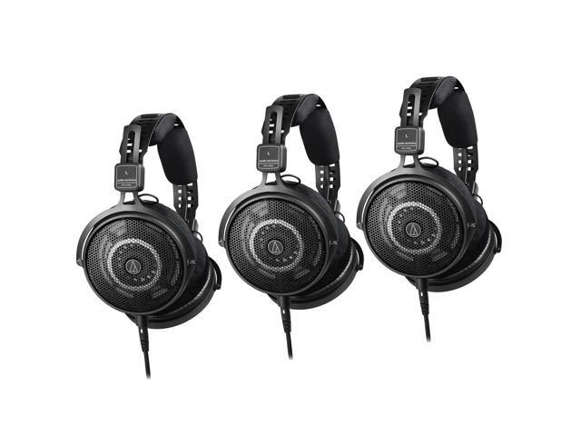 Audio-Technica ATH-R50x Professional Open-Back Over-Ear Reference Headphones, Black, 3-Pack