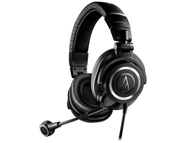 Audio-Technica ATH-M50xSTS-USB StreamSet Over-Ear Professional Monitor Streaming Headphones, Bundle with Desktop Stand