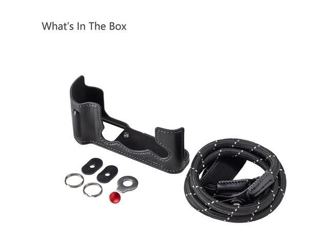 SmallRig Leather Half Case Kit for Fujifilm X-T30, X-T30 II and X-T30 III Mirrorless Cameras, Black