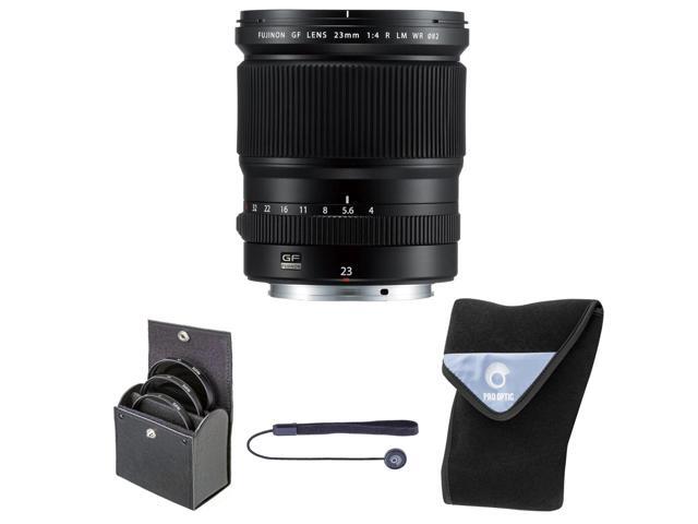 Fujifilm GF 23mm f/4 R LM WR Lens, Bundle with 82mm Digital Essentials Filter Kit and 19x19' Lens Wrap