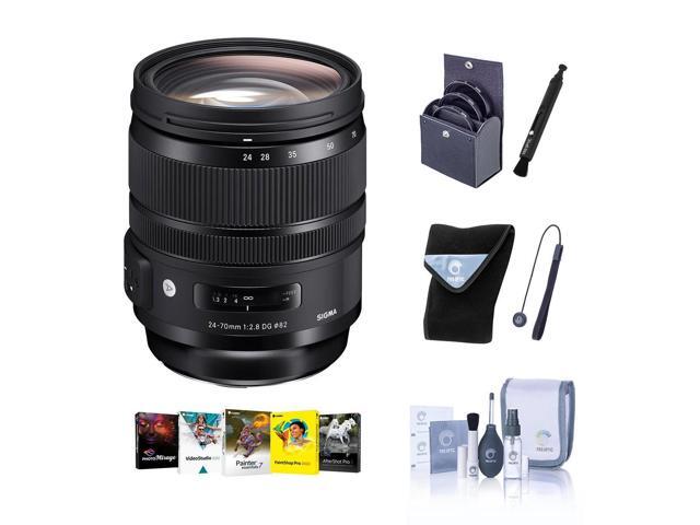 Sigma 24-70mm F2.8 DG OS HSM Art Lens for Canon EOS Digital Cameras (576954) - Bundle with 82mm Filter Kit + Lens Wrap + Corel PC Photo/Video ...