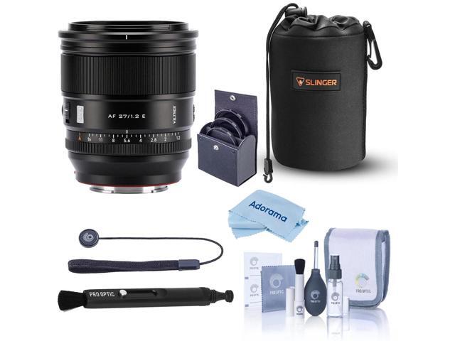 Viltrox AF 27mm f/1.2 Pro Lens for Sony E, Bundle with 67mm Filter Kit, Lens Pouch, Pen Lens Cleaner, Lens Cap Tether