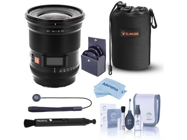Viltrox AF 16mm f/1.8 STM Lens for Sony E, Bundle with 77mm Filter Kit, Lens Pouch, Pen Lens Cleaner, Lens Cap Tether