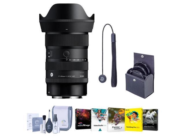 Sigma 17-40mm f/1.8 DC Art Lens for Canon RF, Bundle with 67mm Filter Kit, PC Software Kit, Cap Keeper and Cleaning Kit