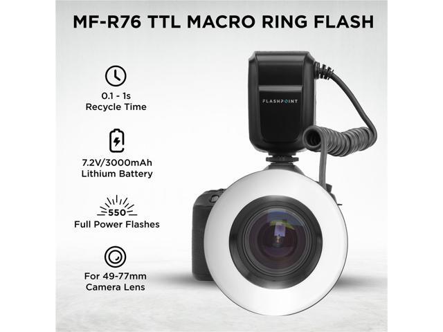 Flashpoint MF-R76 TTL Macro Ring Flash for Sony Camera #MF-R76-S