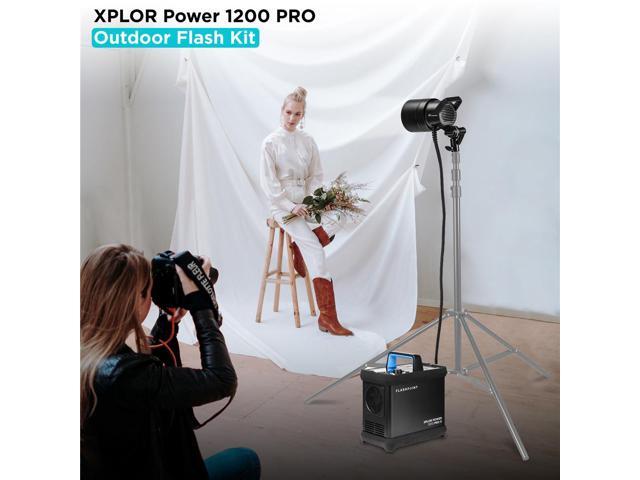Flashpoint XPLOR Power 1200 Pro R2 TTL Flash Strobe Light with 36V/2600mAh 96.6Wh Li-Ion Battery, 1200WS Studio Light with COB LED Modeling Lamp,...