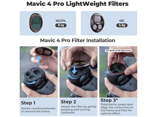Freewell ND64/ND32 Split ND Filter for DJI Mavic 4 Pro Drone
