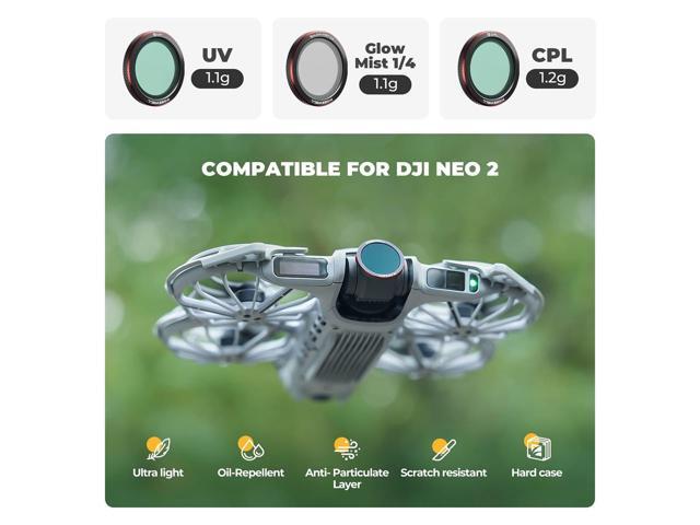 Freewell Everyday Magnetic Filter Kit for DJI Neo 2 Drone, 3-Pack