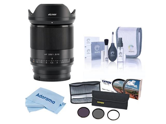Viltrox AF 28mm f/1.8 STM Lens for Sony E, Bundle with 55mm Essentials Filter Kit, Cleaning Kit and Cleaning Cloth