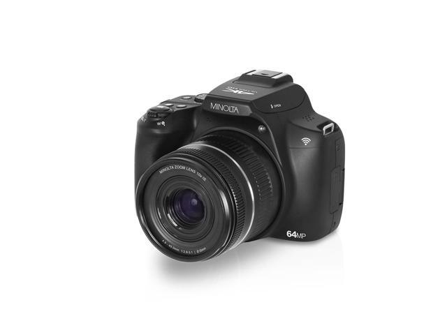 Minolta MNB10Z 64MP Digital Camera, Black, Bundle with Shotgun Microphone, 49mm Filter Kit and Shoulder Bag