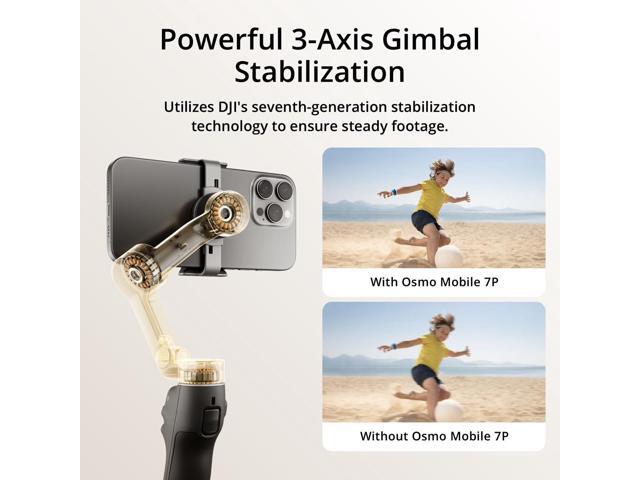 DJI Osmo Mobile 7P Smartphone Gimbal with Built-In Extension Rod