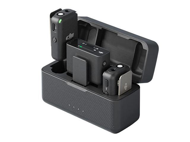 DJI Mic Dual-Transmitter Compact Digital Wireless Microphone System/Recorder for Camera & Smartphone, 2.4 GHz with 2x TASL500 Lavalier Microphone