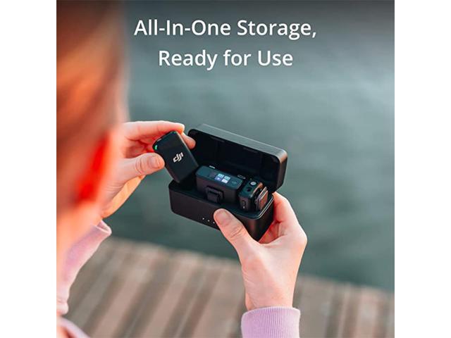 DJI Mic (2 TX + 1 RX + Charging Case), Wireless Lavalier Microphone, 820 ft.)Range, 15hr Battery, Wireless Microphone for PC, iPhone, Android,...