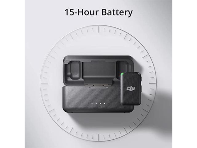 DJI Mic (2 TX + 1 RX + Charging Case), Wireless Lavalier Microphone, 820 ft.)Range, 15hr Battery, Wireless Microphone for PC, iPhone, Android,...