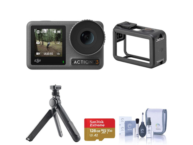 DJI Osmo Action 4 Camera Standard Combo, Bundle with Accessories Kit