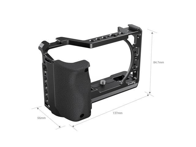 SmallRig Full Camera Cage with Silicon Handle for Sony A6100/A6300/A6400 Camera, Black