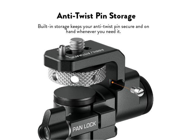 Bright Tangerine Universal Monitor Mount with 1/4'-20 and 3/8'-16 Anti-Twist Screw