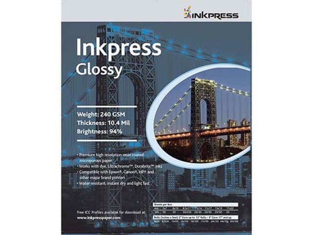 Inkpress INKPRESS MEDIA Gloss 240 GSM, 10.4 Mil, 94 Percent Bright Paper (#PCUG81050)