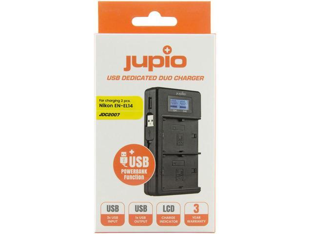 Jupio USB Dedicated Duo Charger LCD for Nikon EN-EL14 Batteries