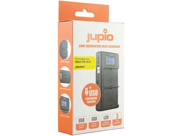 Jupio USB Dedicated Duo Charger LCD for Nikon EN-EL14 Batteries