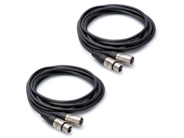 Hosa Technology 2x Pro Balanced 3-Pin XLR Female to 3-Pin XLR Male Audio Cable 1.5'