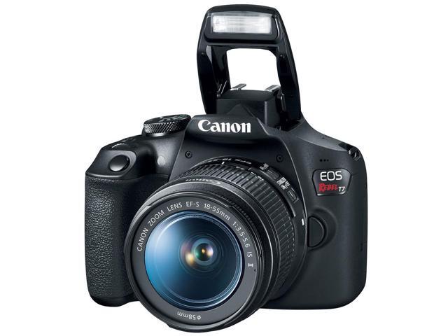 Canon EOS Rebel T7 DSLR Camera with EF-S 18-55mm and EF 75-300mm Lens Bundle with Bag, 64GB SD Card, Corel PC Photo and Video Software Pack and...
