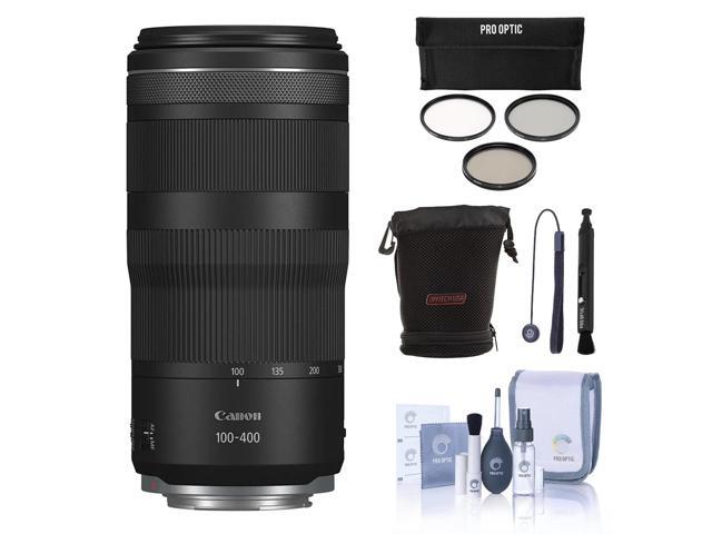 Canon RF 100-400mm f/5.6-8 IS USM Lens, Bundle with 67mm UV Filter, Lens Cap Tether, Lens Case, LensPen Lens Cleaner and Cleaning Kit
