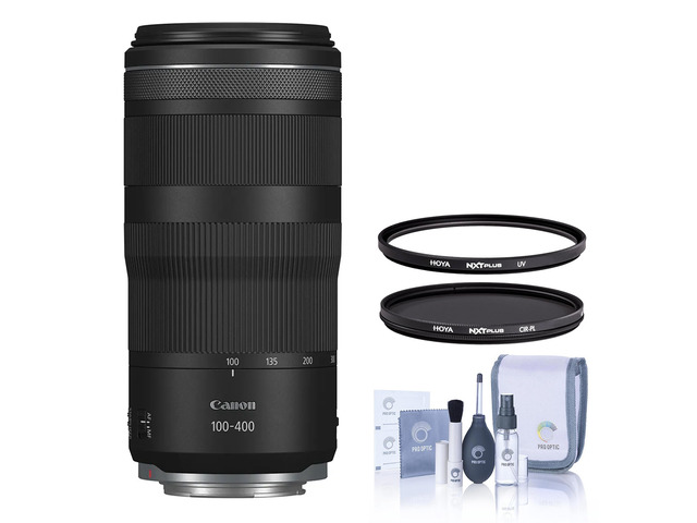 Canon RF 100-400mm f/5.6-8 IS USM Lens with Hoya NXT Plus UV CPL Filter