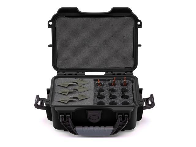 Nanuk 903 Waterproof Hard Case with Foam Insert for 12 Brodheads, Black