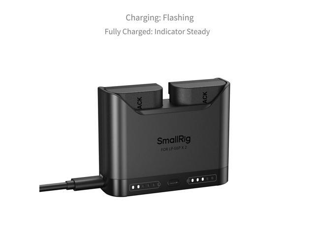 SmallRig 2x LP-E6NH 14Wh 7.2V 1940mAh Camera Battery with Dual Charger, Black