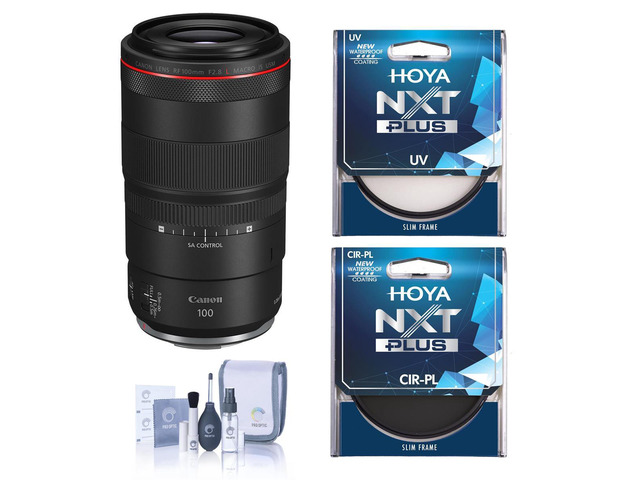 Canon RF 100mm f/2.8 L Macro IS USM Lens, Bundle with Hoya NXT Plus 67mm CPL Filter, 67mm UV Lens Filter and Cleaning Kit