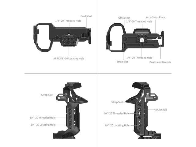 SmallRig Black Mamba Full Camera Cage for Panasonic LUMIX S1R II/S1 II/S1 IIE, Black