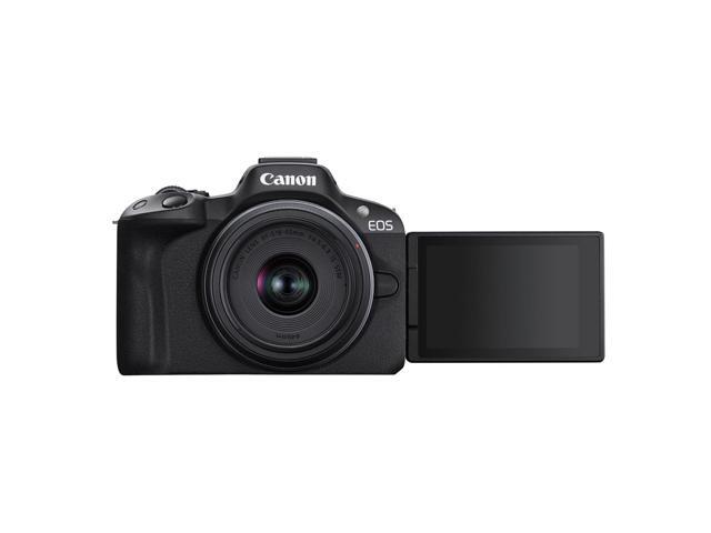 Canon EOS R50 Mirrorless Camera w/ RF-S 18-45mm Lens (5811C012), 24.2MP APS-C, 4K Video, Dual Pixel AF II + SanDisk 64GB Memory Card + Slinger...