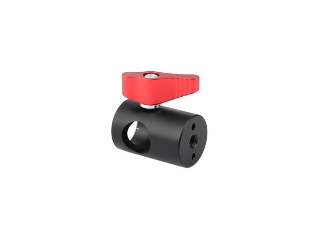 CAMVATE Light Stand Head Adapter with 1/4' Female Thread & ARRI Locating Pins (Red Ratchet Knob)