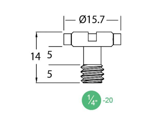 Kupo 1/4'-20 D-Ring Screw, 5 Pack