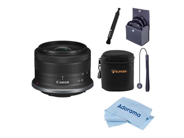 Canon RF-S 10-18mm f/4.5-6.3 IS STM Lens, Bundle with 49mm Digital Essentials Filter Kit, Lens Cap Tether, Pen Lens Cleaner and Cleaning Cloth