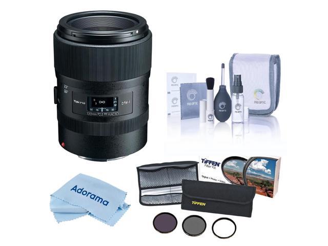 Tokina atx-i 100mm f/2.8 Macro Lens for Canon EF, Bundle with 55mm Essentials Filter Kit, Cleaning Kit and Cleaning Cloth