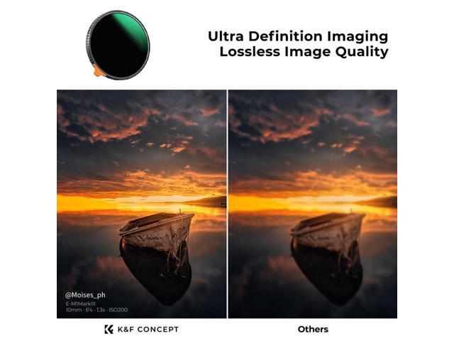 K & F Concept 58mm Nano-Xcel Series ND3-1000 1.5-10 Stop Multi-Coated VND Filter
