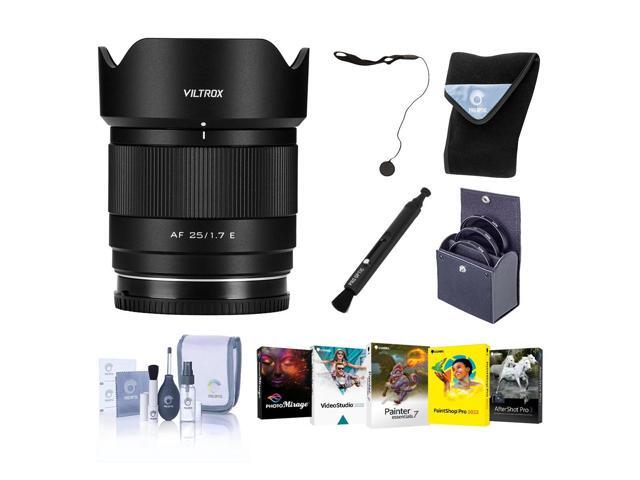 Viltrox AF 25mm f/1.7 Air E Lens (Sony E) with Pen Lens Cleaner,Lens Wrap, Cap Keeper for Camera Lens,Photo Video Art Suite Software Kit, Complete...