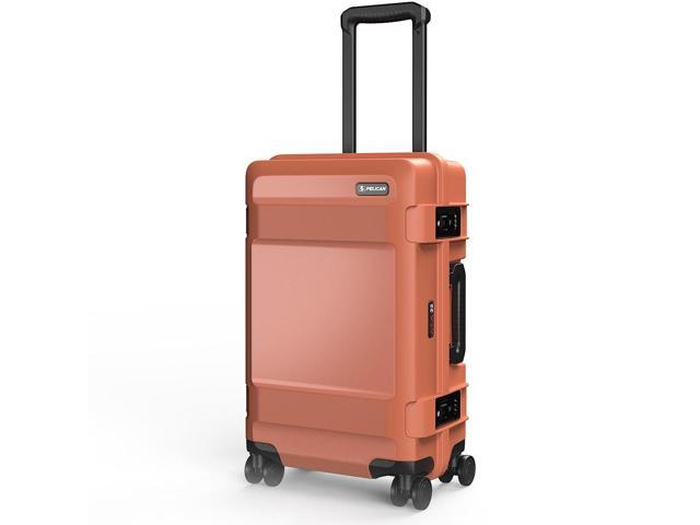 Pelican ATX 22' Wheeled Carry-On Hard Travel Case, Iron Clay, with Power Bank