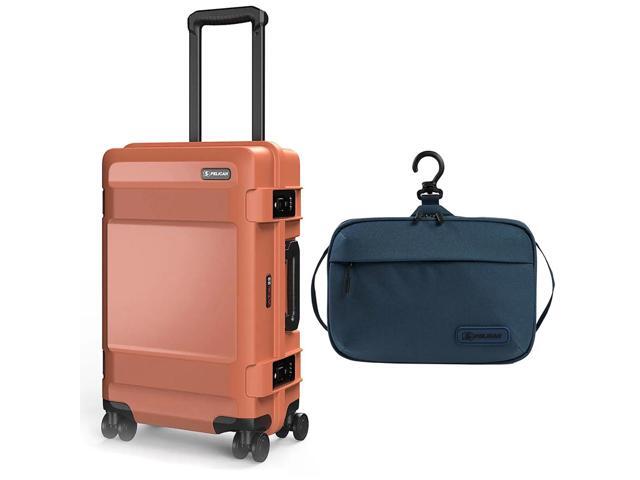 Pelican ATX 22' Wheeled Carry-On Hard Travel Case, Iron Clay, w/DK5 Toiletry Bag