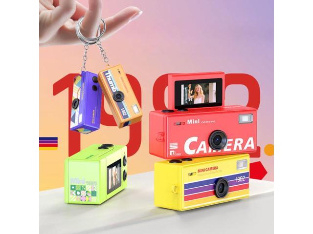 Aries Mini Keychain Digital Camera With Flip Display - Orange