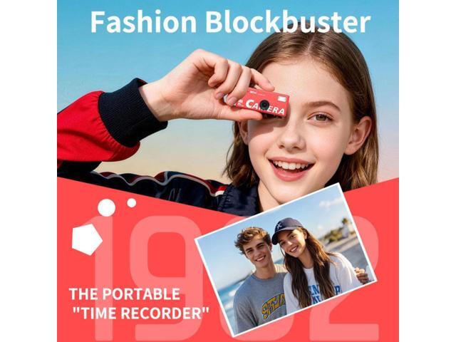 Aries Mini Keychain Digital Camera With Flip Display - Orange