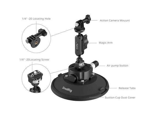 SmallRig 6' Suction Cup Mount for Action Cameras, Black