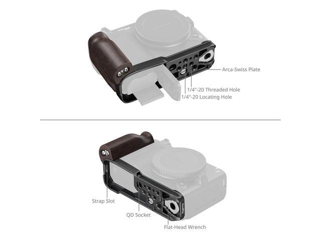 SmallRig L-Shaped Mount Plate with Wooden Handle for Nikon ZR Camera
