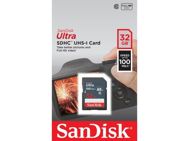 SanDisk 32GB Ultra 100MBs SDHC Memory Cards, 6-Pack, Bundle with Green Extreme USB 3.0 Type-A and Type-C OTG Card Reader